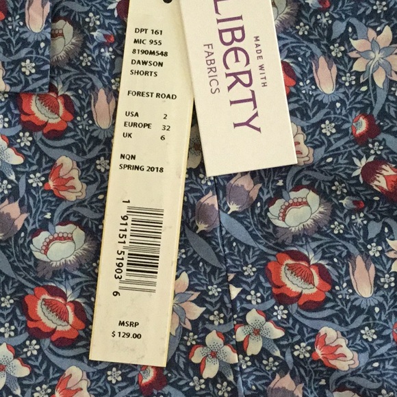 Antonio Melani Women's Shorts, Waist Tie Blue Floral Multicolor Size: 2 - Picture 5 of 5